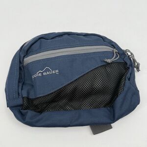 Eddie Bauer Belt Bag Stowaway Blue Waist Hiking Fanny Pack Outdoors